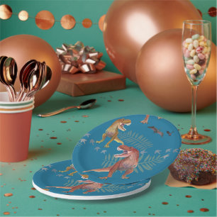 Assiettes En Carton Plaques de papier dinosaures