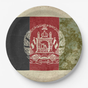 Assiettes En Carton Plaques de papier drapeau de l'Afghanistan