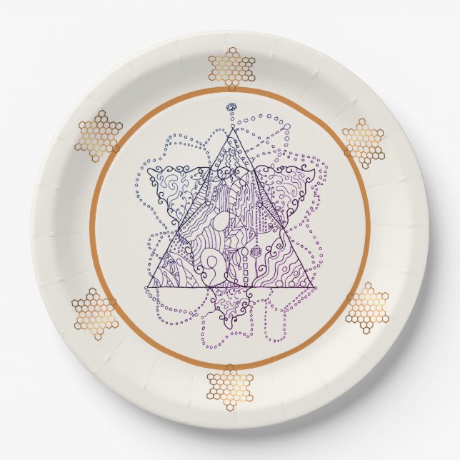 Assiettes En Carton Plaques de papier élégantes (Devant)