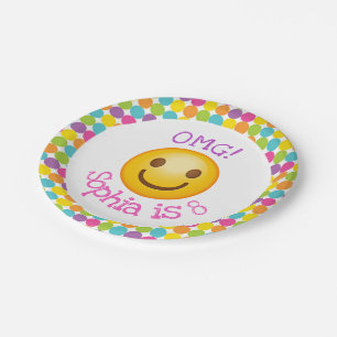 Assiettes En Carton Plaques de papier Emoji