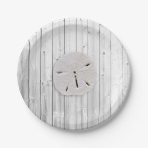 Assiettes En Carton Plaques de papier en dollar de sable de plage