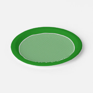 Assiettes En Carton Plaques de papier En vichy-vert