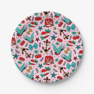 Assiettes En Carton Plaques de papier factices Rockabilly