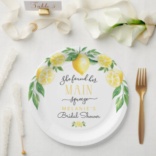Assiettes En Carton Plaques de papier Fête des mariées citron