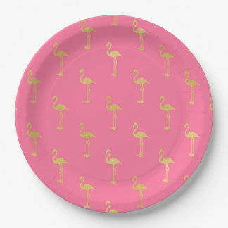 Assiettes En Carton Plaques de papier Flamant rose rose