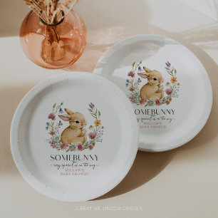 Assiettes En Carton Plaques de papier Fleur sauvage de Baby shower