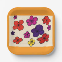 Plaques de papier floral