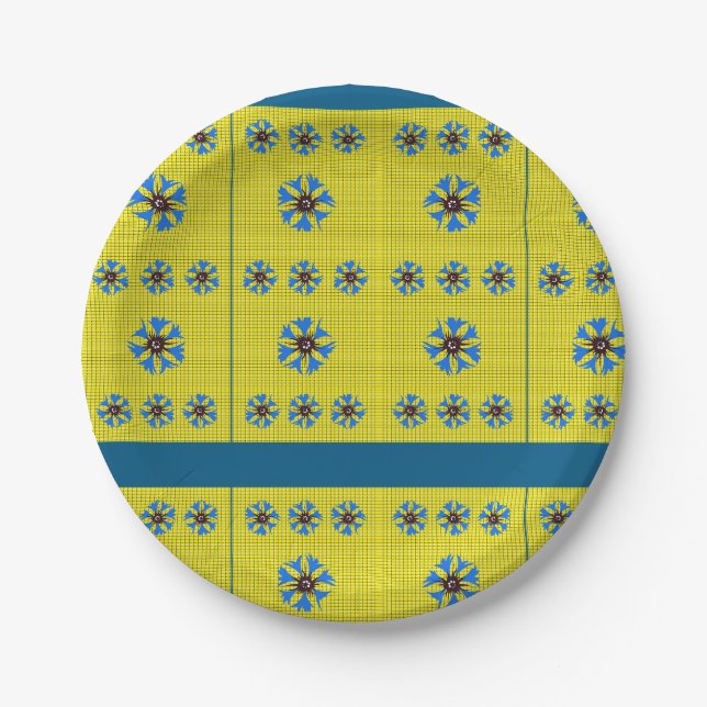 Assiettes En Carton Plaques de papier Floral (Devant)