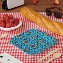 Assiettes En Carton Plaques de papier floral Abstraites