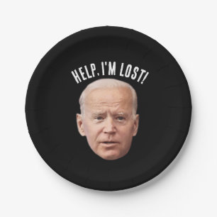 ASSIETTES EN CARTON PLAQUES DE PAPIER FUNNY JOE BIDEN