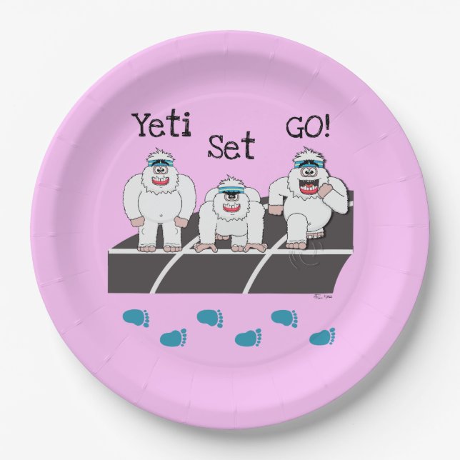 Assiettes En Carton Plaques de papier Go Set Yeti (Devant)