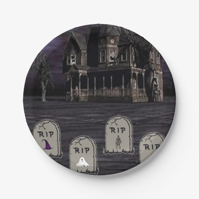 Assiettes En Carton Plaques de papier Halloween (Devant)