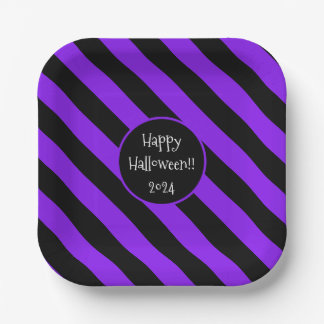 Assiettes En Carton Plaques de papier Halloween Lines