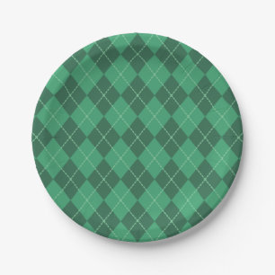 Assiettes En Carton Plaques de papier Jacquard vert irlandais