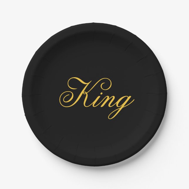 Assiettes En Carton Plaques de papier King (Devant)