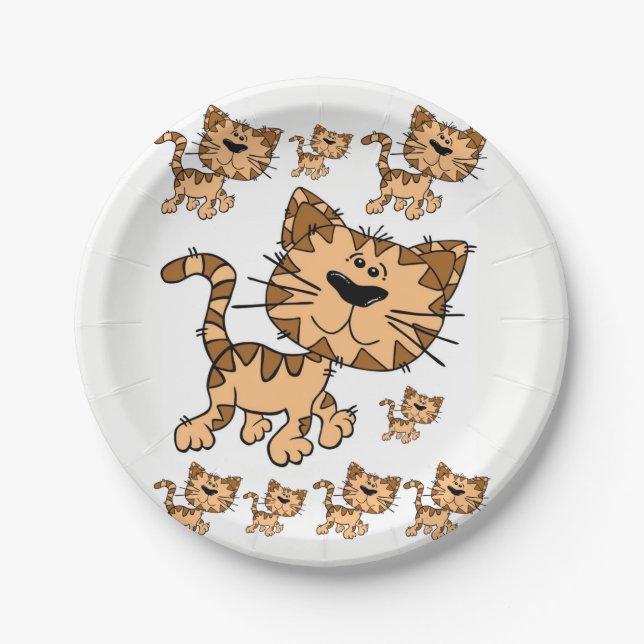 Assiettes En Carton Plaques de papier Kitten (Devant)