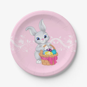 Assiettes En Carton Plaques de papier lapin de Pâques