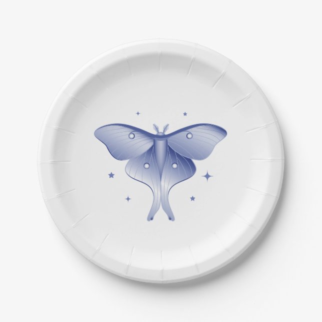 Assiettes En Carton Plaques de papier Luna Moth (Devant)