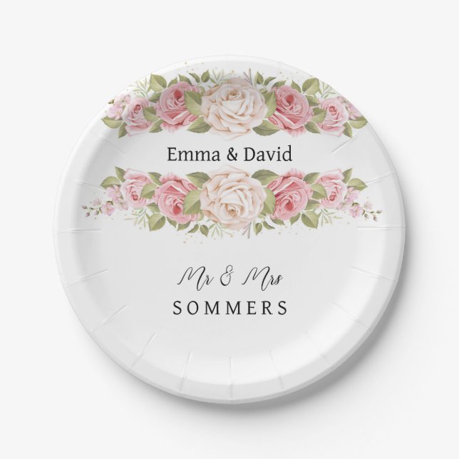Assiettes En Carton Plaques de papier mariage (Devant)