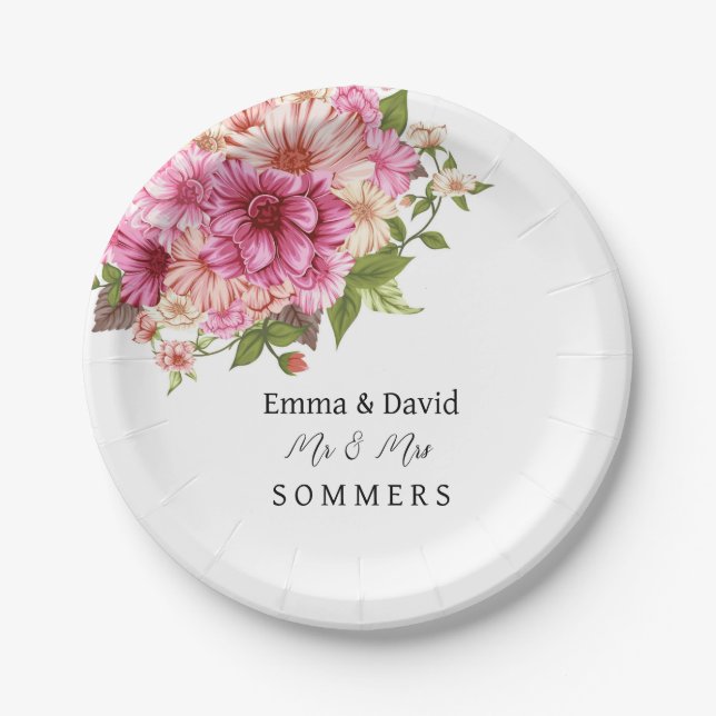 Assiettes En Carton Plaques de papier mariage (Devant)