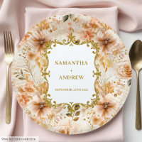 Plaques de papier Mariage en or brillant