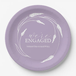 Assiettes En Carton Plaques de papier mariage Lavender Wreath