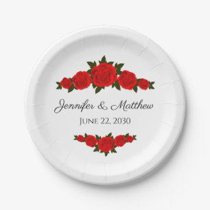 Assiettes En Carton Plaques de papier Mariage personnalisées avec des