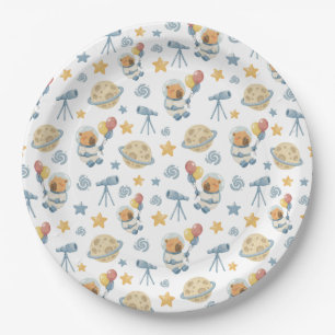 Assiettes En Carton Plaques de papier Motif Capybara Astronaut