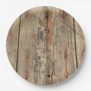 ASSIETTES EN CARTON PLAQUES DE PAPIER MOTIF DE GRAIN EN BOIS