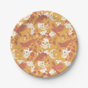 Assiettes En Carton Plaques de papier Motif Halloween couleur rustique