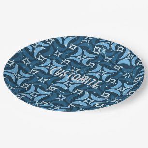 Assiettes En Carton Plaques de papier Motif Mystic Blue Moons