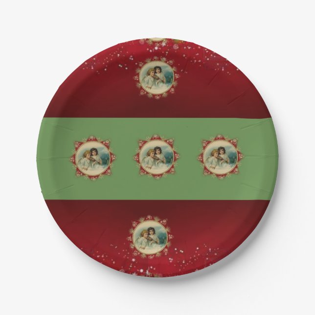Assiettes En Carton Plaques de papier Noël (Devant)