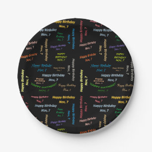 Assiettes En Carton Plaques de papier novembre, 7 anniversaire
