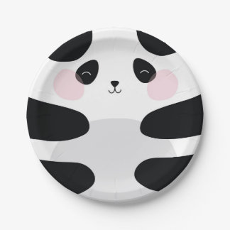ASSIETTES EN CARTON PLAQUES DE PAPIER PANDA BÉBÉ