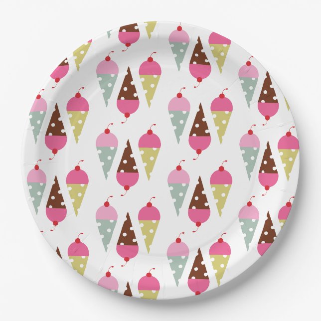 Assiettes En Carton Plaques de papier personnalisées 9" (Devant)