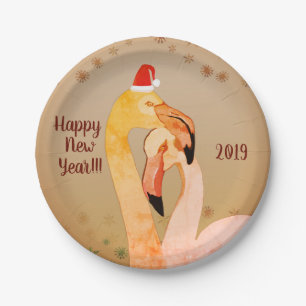 Assiettes En Carton Plaques de papier personnalisées de nouvelle année