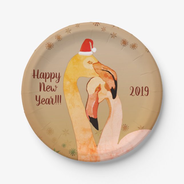 Assiettes En Carton Plaques de papier personnalisées de nouvelle année (Devant)
