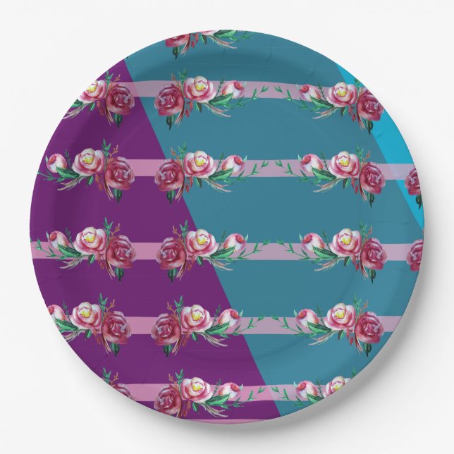 Assiettes En Carton Plaques de papier personnalisées élégantes (Devant)