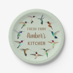 Assiettes En Carton Plaques de papier personnalisées Hummingbirds