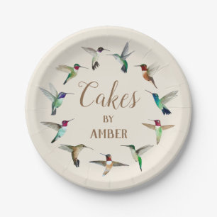 Assiettes En Carton Plaques de papier personnalisées Hummingbirds