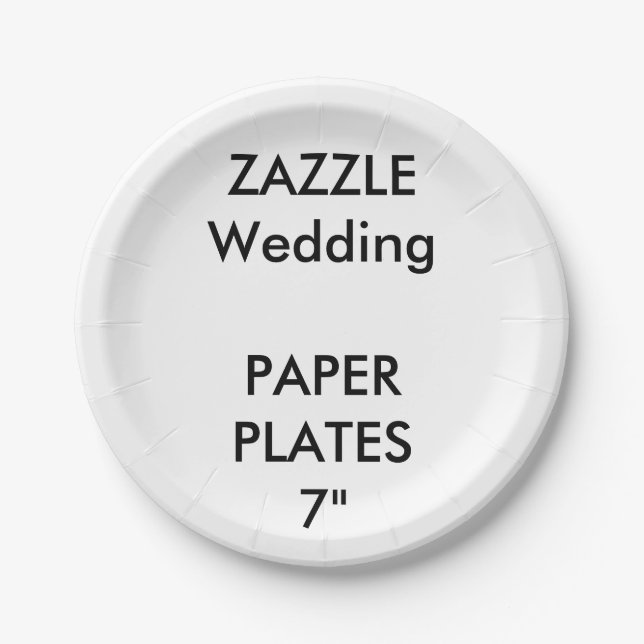 Assiettes En Carton Plaques de papier personnalisées mariages 7 pouces (Devant)