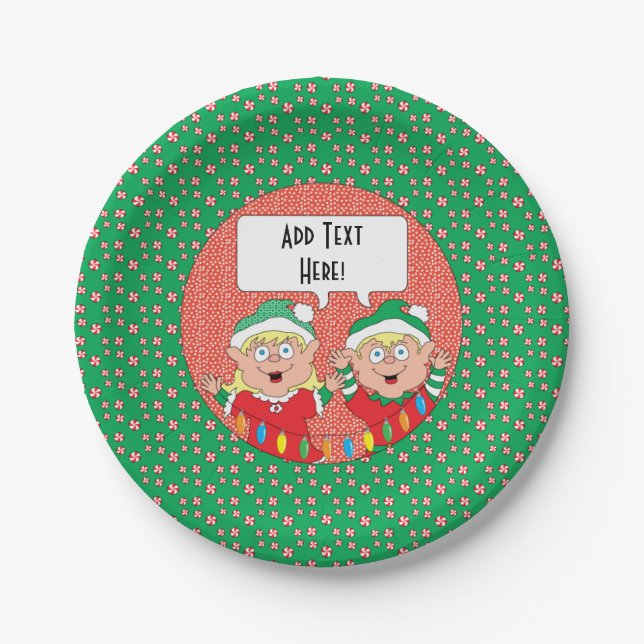 Assiettes En Carton Plaques de papier personnalisées Noël (Devant)