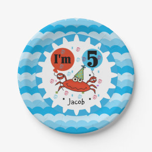 Assiettes En Carton Plaques de papier personnalisées pour le 5e anniv
