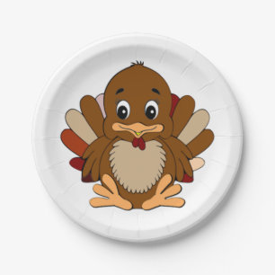 Assiettes En Carton Plaques de papier personnalisées Thanksgiving/Cute