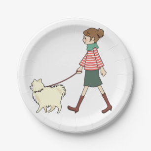 Assiettes En Carton Plaques de papier Pied de chien