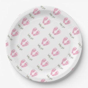 Assiettes En Carton Plaques de papier / Pieds bébé fille