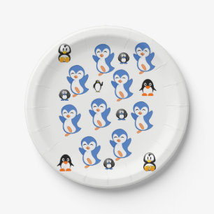 Assiettes En Carton Plaques de papier Pingouins