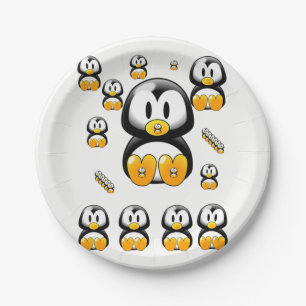 Assiettes En Carton Plaques de papier Pingouins
