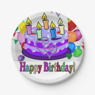 Assiettes En Carton Plaques de papier, Plaques de papier d'anniversair
