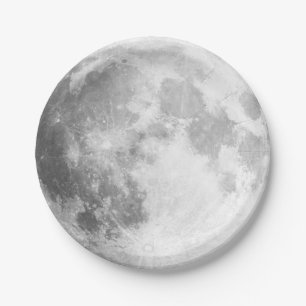 Assiettes En Carton Plaques de papier Pleine lune